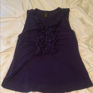 Grace Deep Purple Ruffle Tank Top